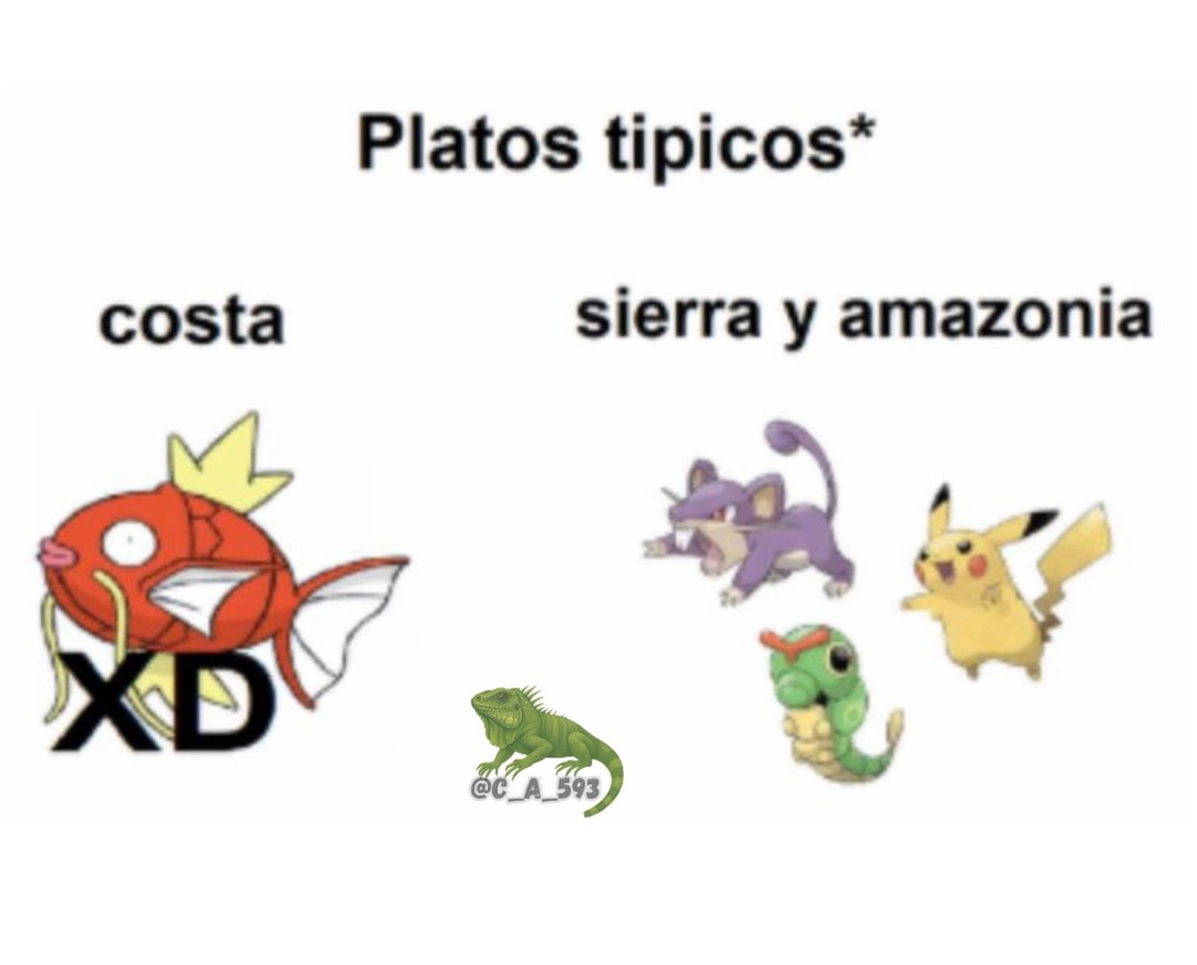 Comida típica según la región y yo queriendo probar todo - meme