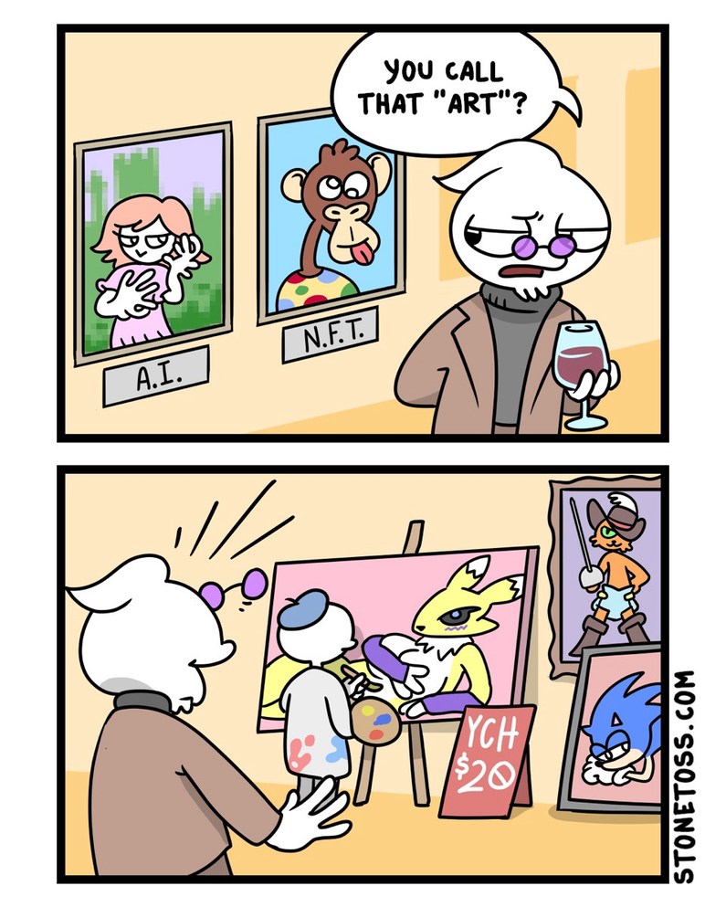 el futuro del arte está en el porno furro - meme