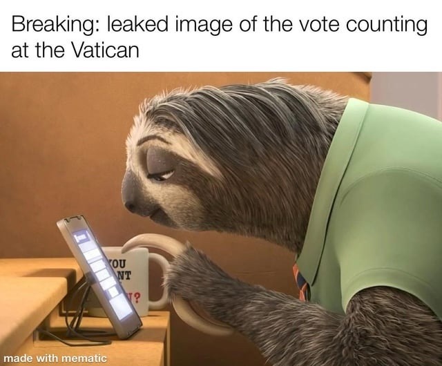 Leaked Vatican vote count hits the internet - meme