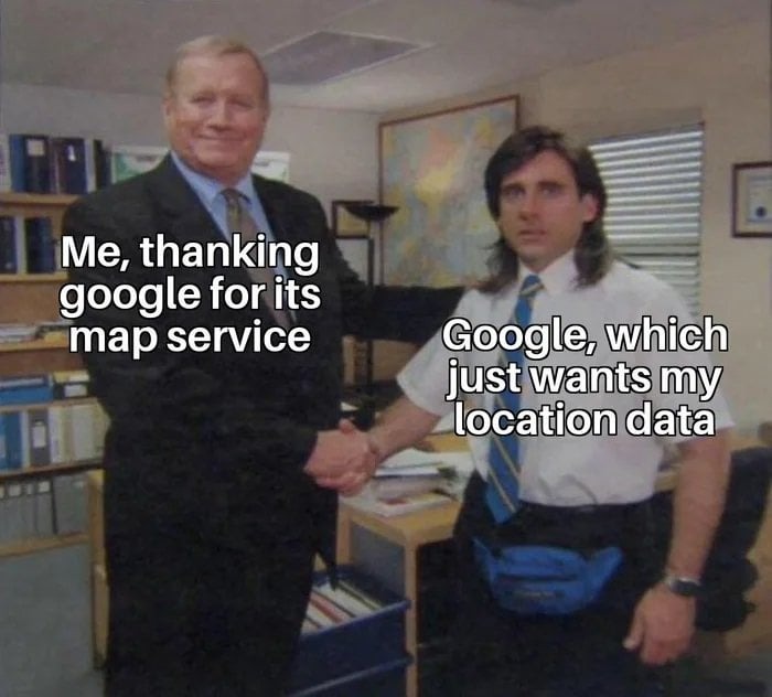 Thanking Google but - meme