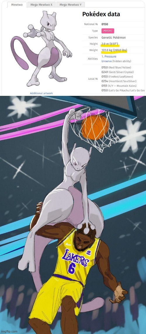 Mewtwo basketball meme