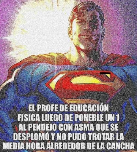 El profe de educación física cuando le da igual tu asma - meme
