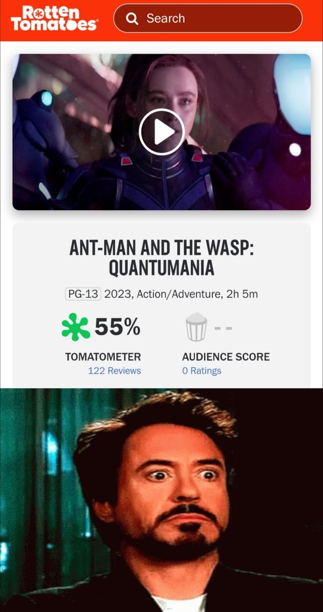 Ant man 3 ha salido con una puntuación pésima en Rotten Tomatoes - meme