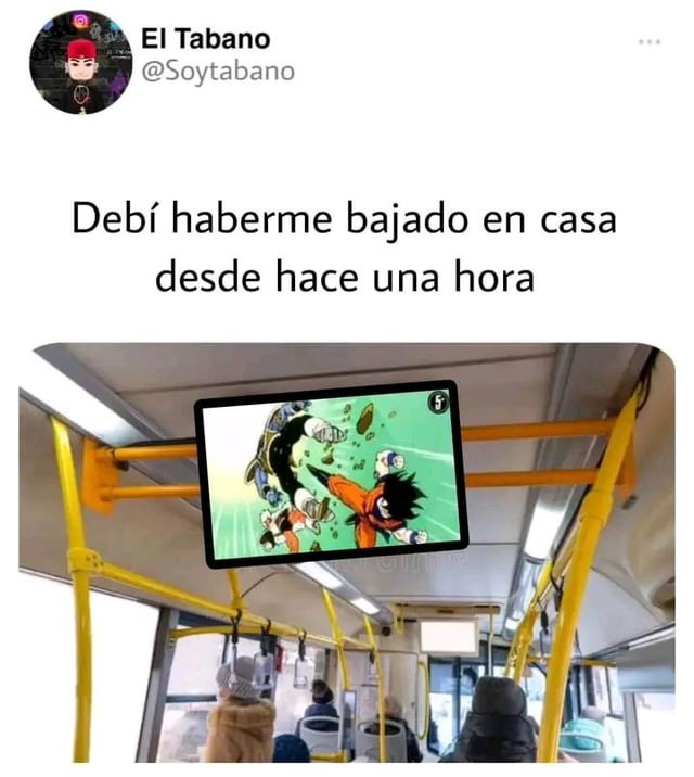 Dragon ball en el bus - meme