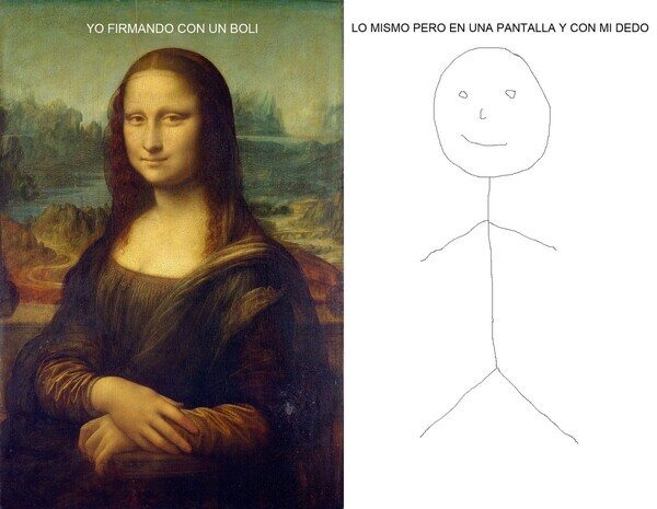 Firma con el dedo - meme