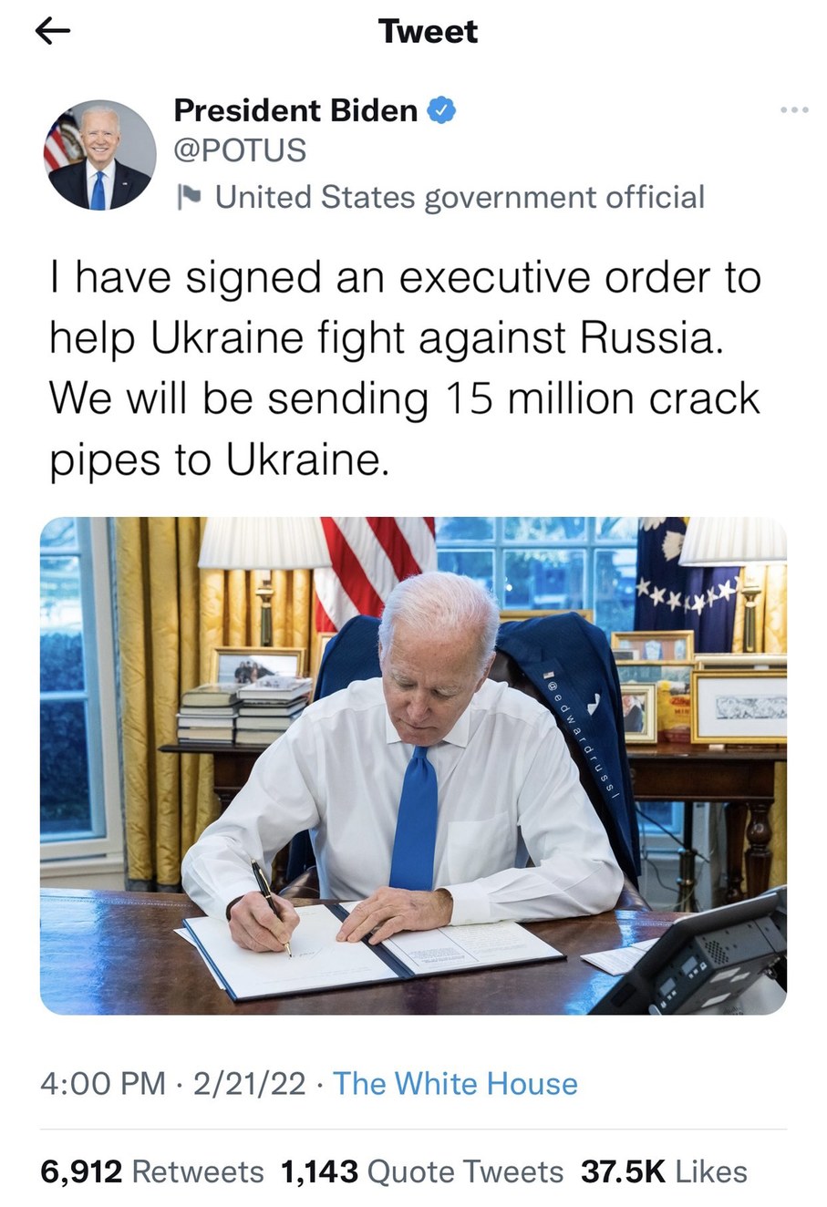 Biden Assisting Ukraine - meme