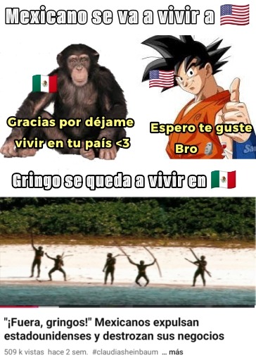 Yo en tu país si pero tú en el mío no  - meme