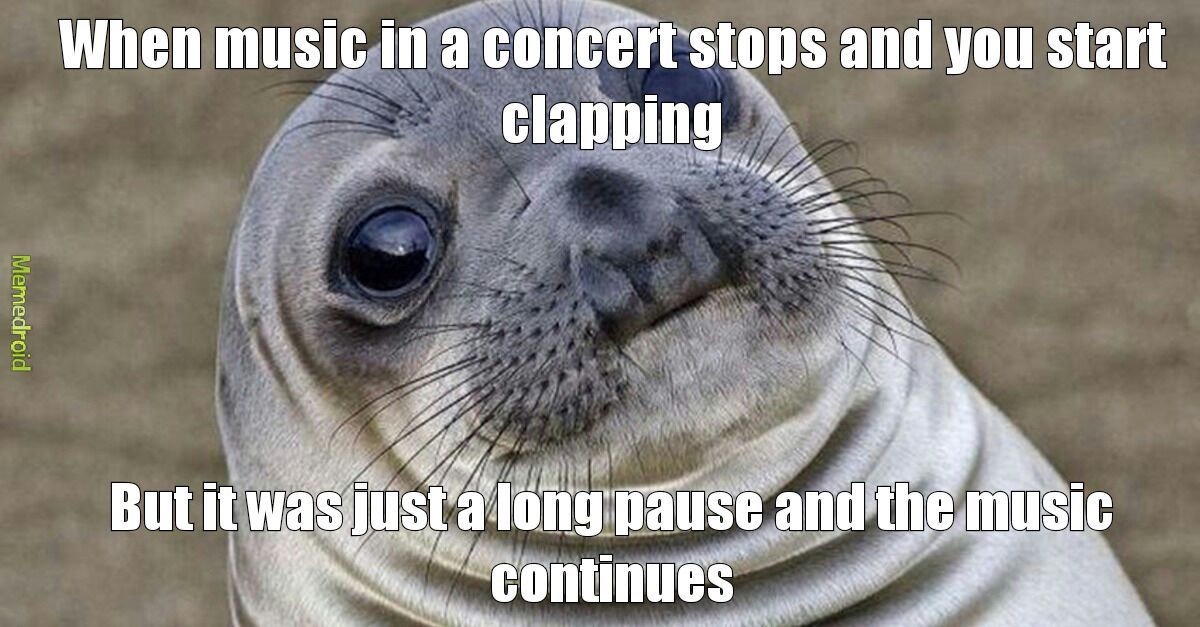 Awkward concert moment - meme