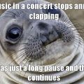 Awkward concert moment