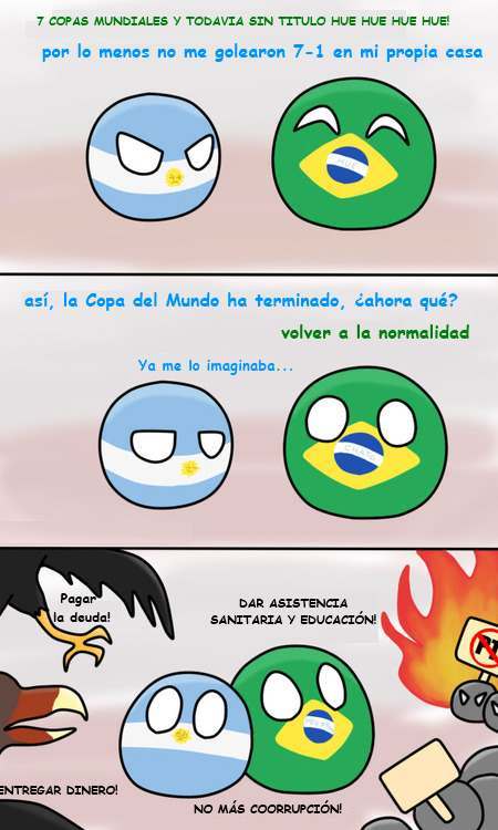después del mundial para Argentina y Brasil - meme