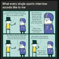 Sports interviews these days