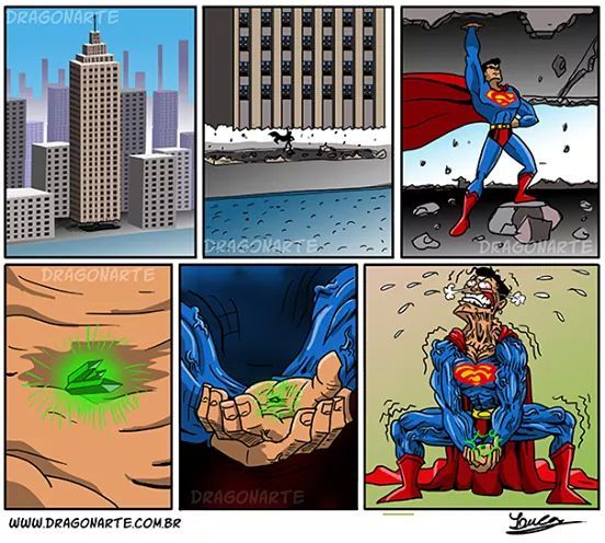 Superman et la kryptonite - meme