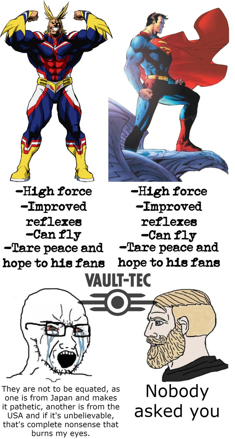 A Virgin vs Chad meme i made