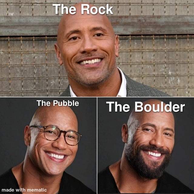 the rock collection - meme