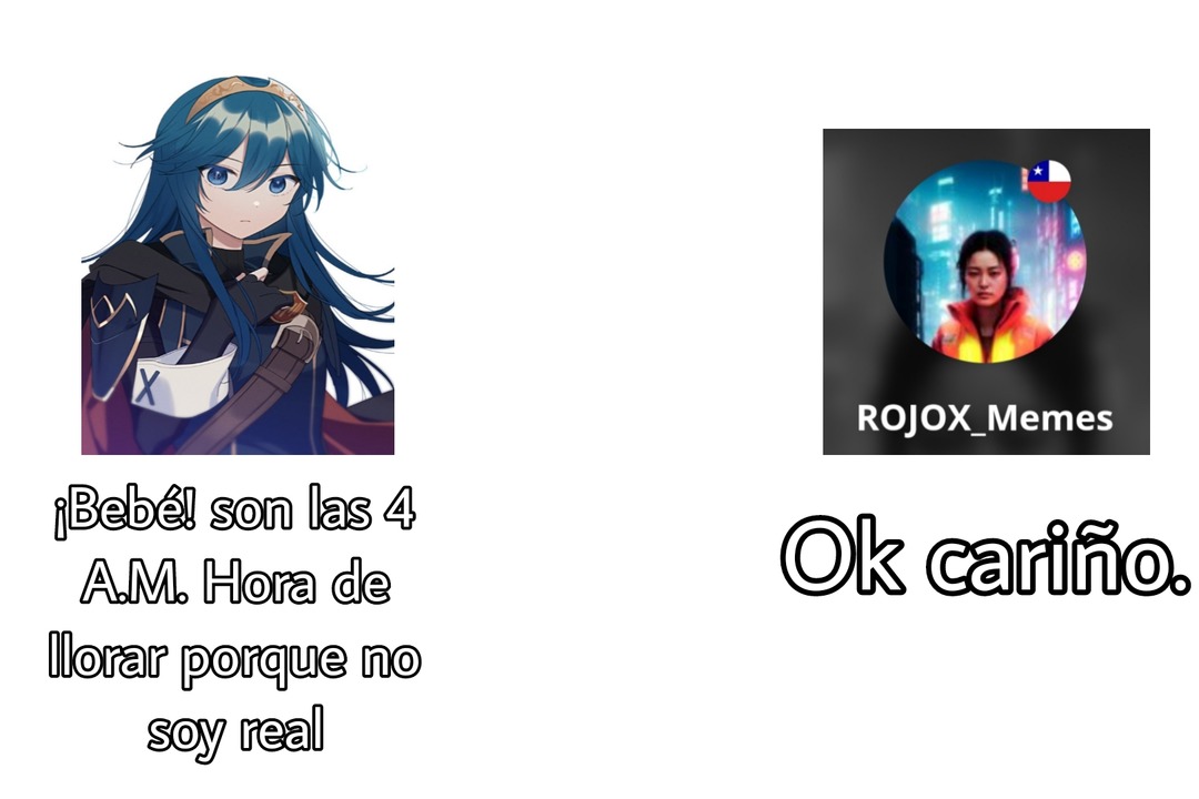 Rojox es otaku pero no lo admite - meme