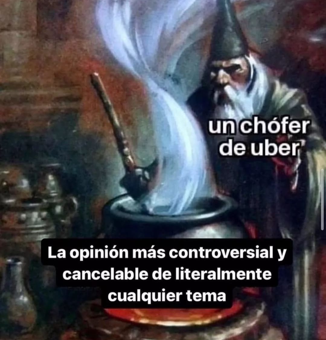 Opiniones de chófers de uber - meme