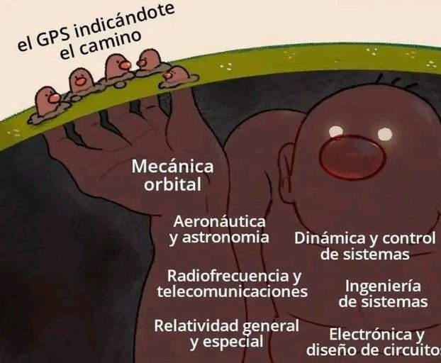 Tecnología detrás del GPS - meme