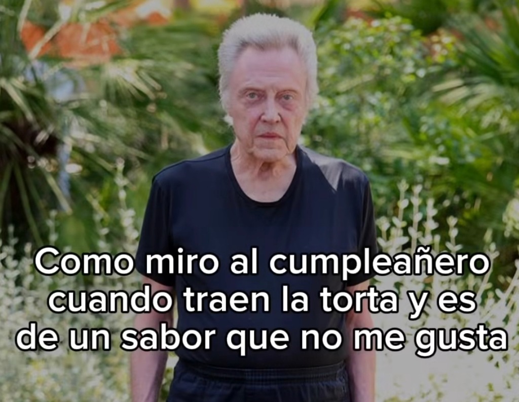 Cuando traen la torta y el cumpleañero nota que no me gusta - meme