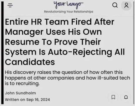 Manager exposes HR with his own resume... gets entire team fired - meme