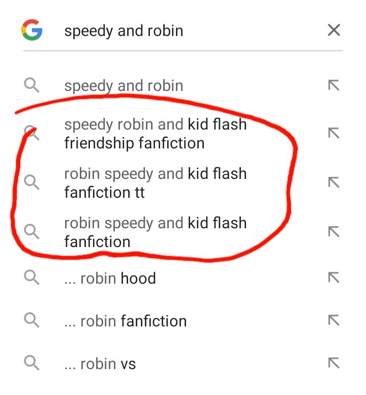 Contexto:Son fanfics de Robin, Flecha Roja y Kid Flash ._. - meme