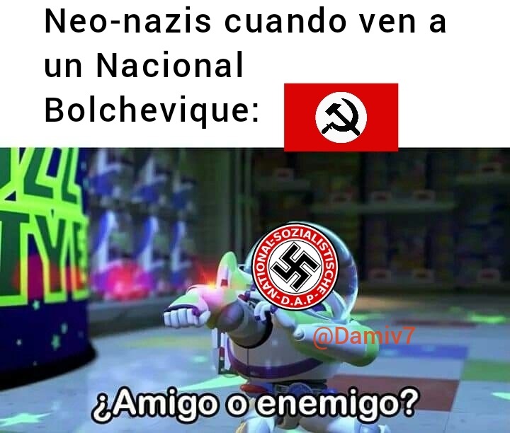 Los Nazbols se consideran de izquierda o tercera posición? xd - meme