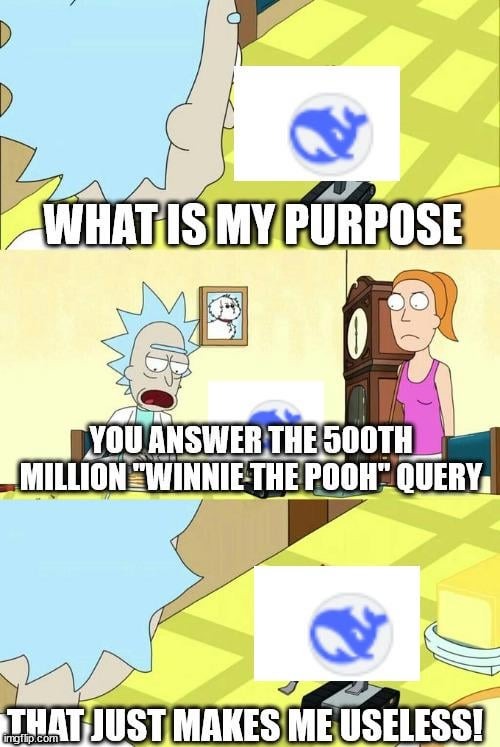 Winnie the pooh queries for Deepseek - meme