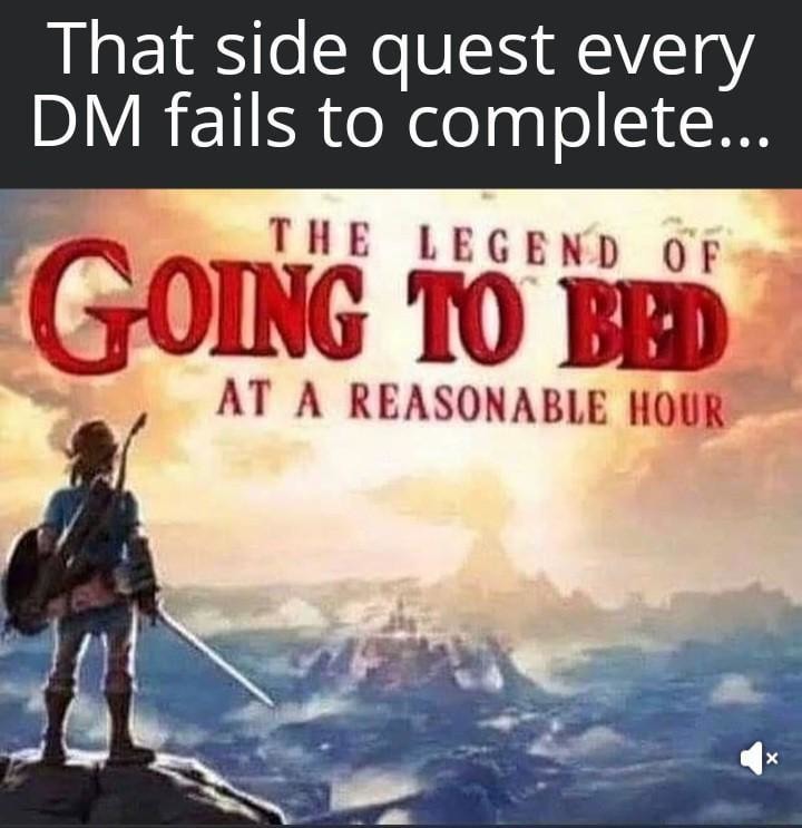 The never-ending quest: go to bed on time - meme