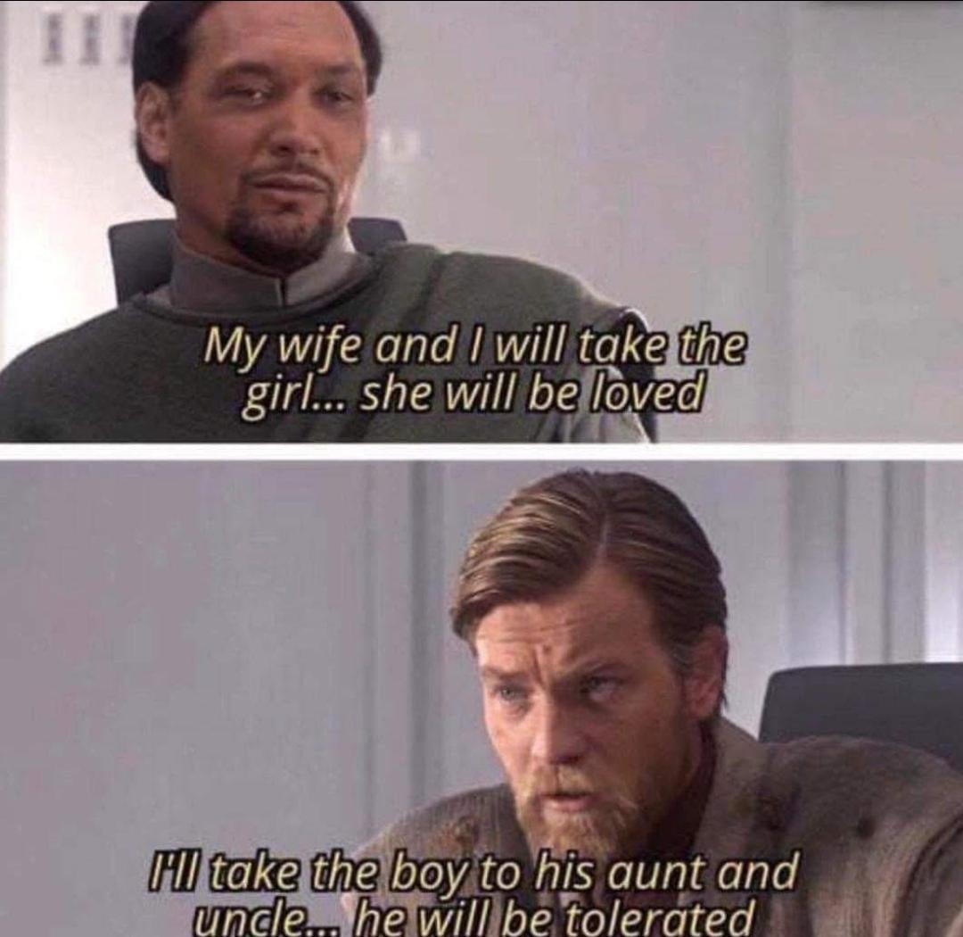 When she’s the favorite and you’re just... tolerated - meme