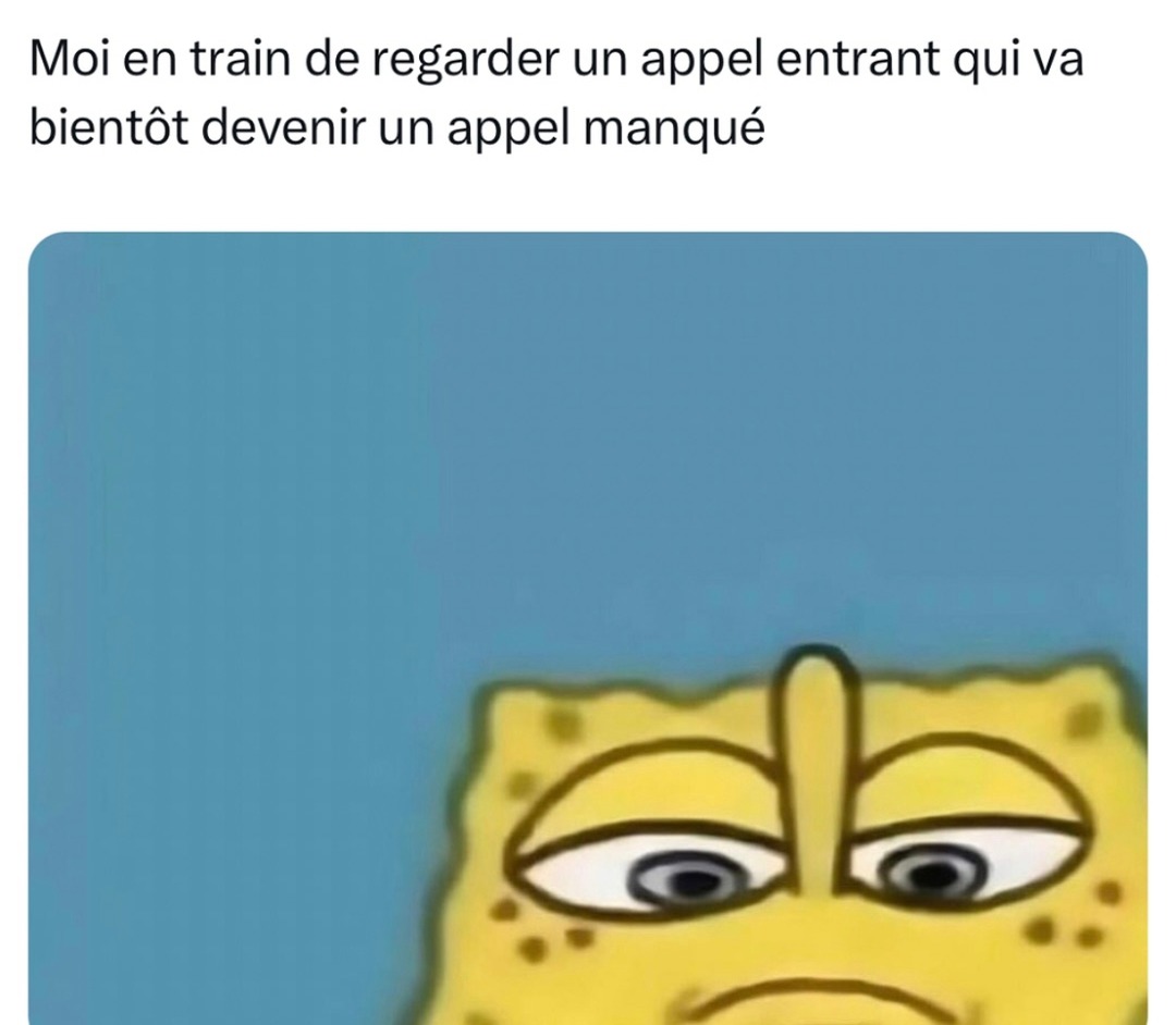regarder son tel sonner comme si c'était une bombe - meme