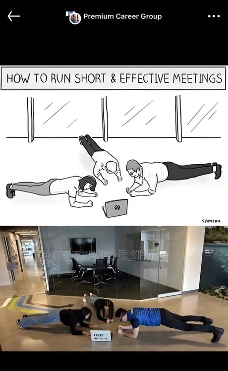 how to run short and effective meetings - meme