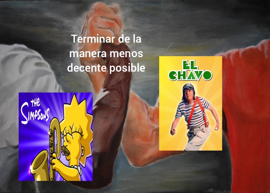 Resulta que el chavo terminó en 1980, pero siguió como programa independiente hasta 1992, pero repeteían las ideas y los actores ya habían envejecido - meme