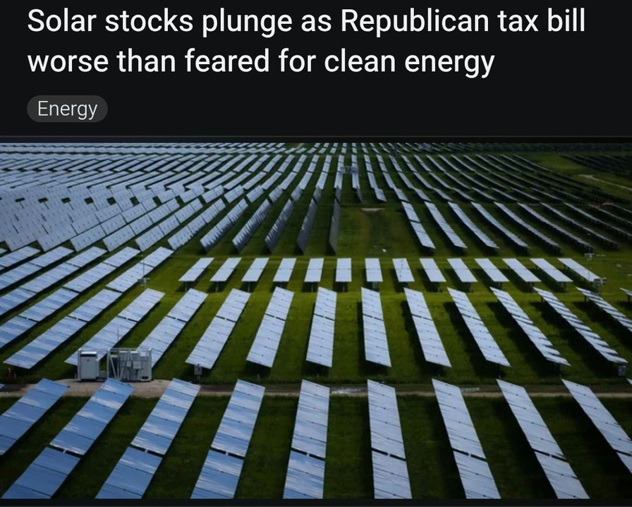 Solar stocks falling faster than clean energy hopes - meme