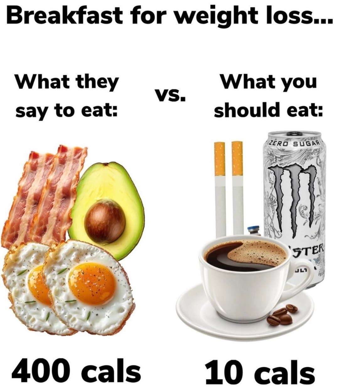 They say eat clean, then hand you sugar air - meme