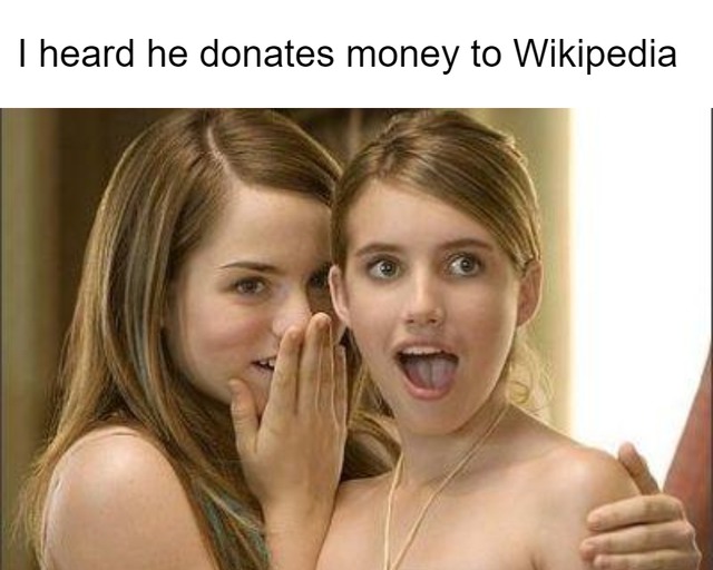 A real Chad donates money to Wikipedia - meme