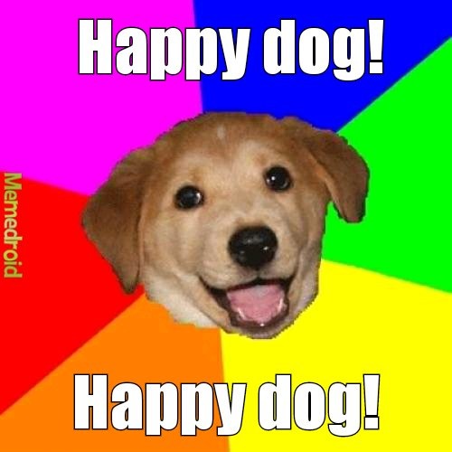 Happy dog! - meme