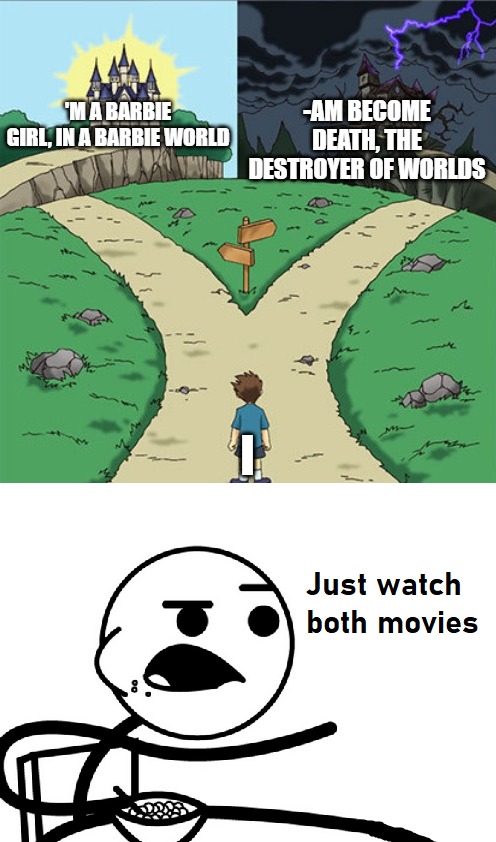 Just watch both - meme