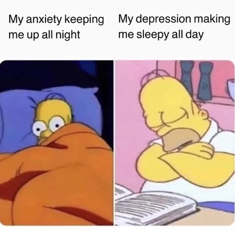 anxiety x depression - meme