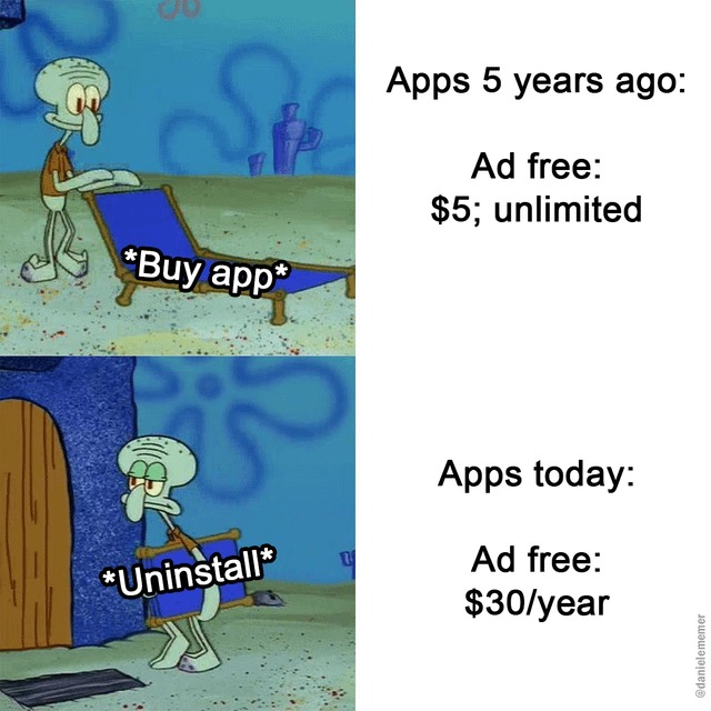 Apps today - meme