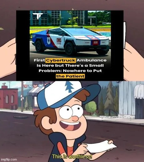 Cybertruck ambulance meme