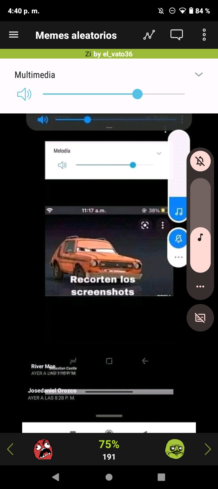 Recorten los screenshots - meme