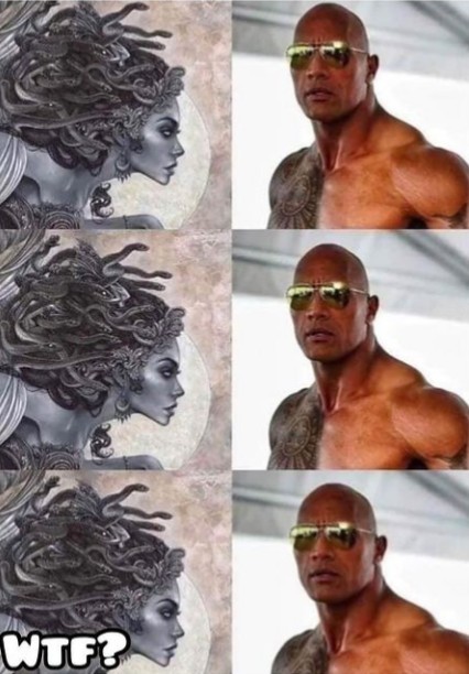 La roca > Medusa - meme
