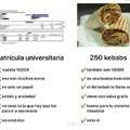 Matrícula univeritaria vs kebabs