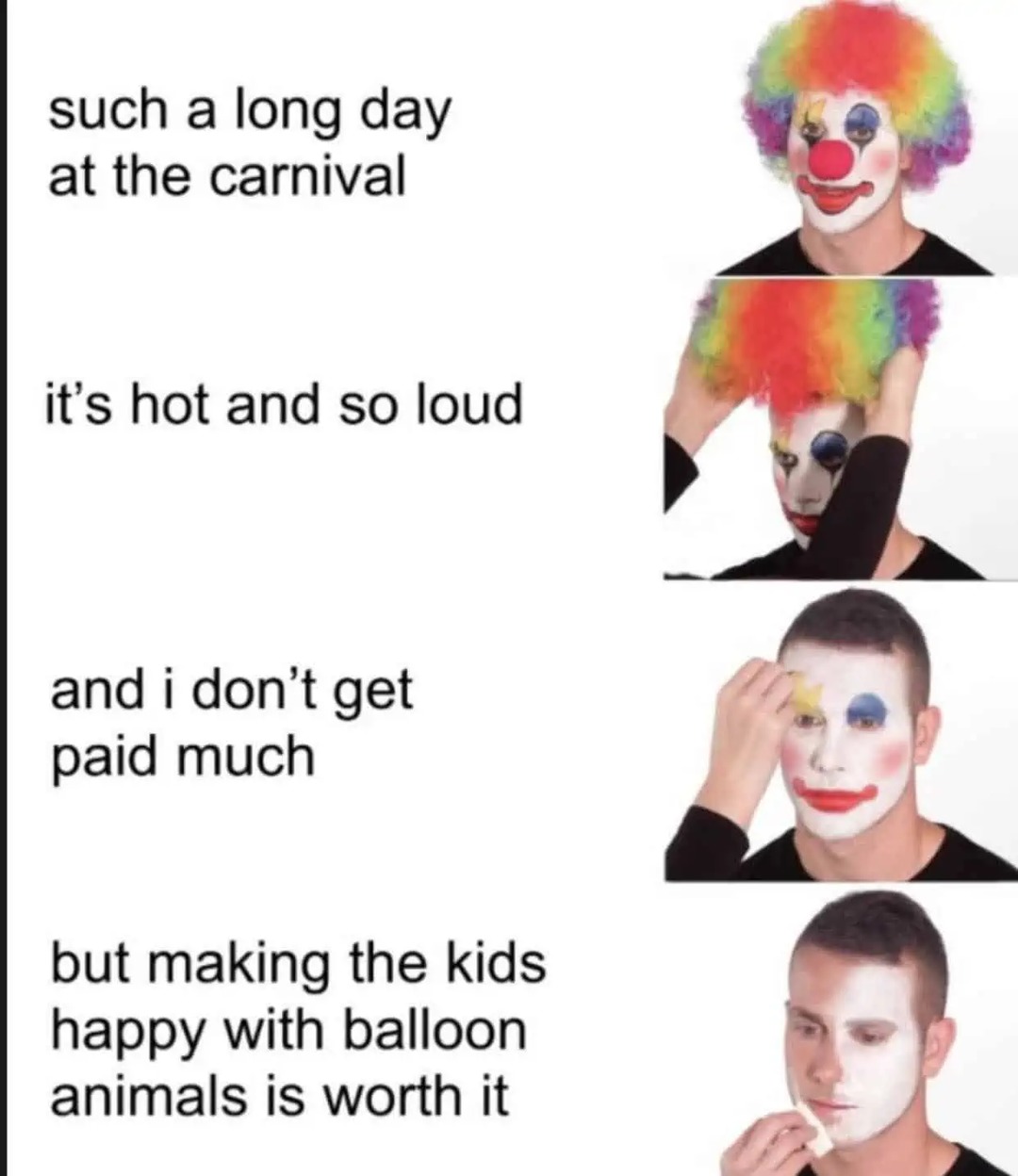 Carnival clown meme