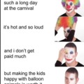 Carnival clown meme