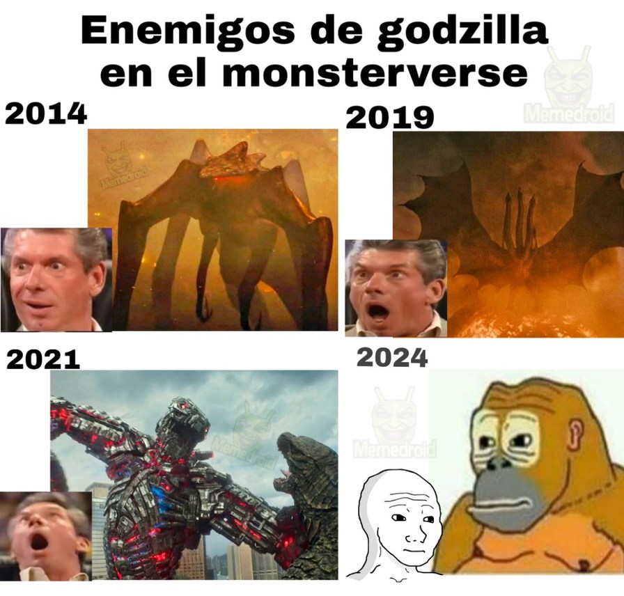 Godzilla vs un orangután - meme