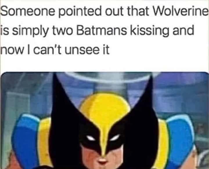 Kissing Batmen - meme