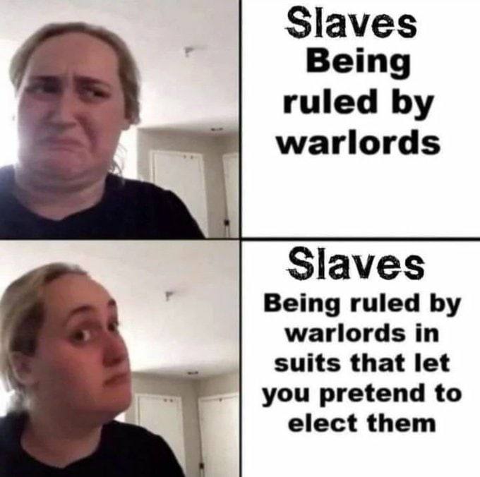 wiping boogers on enthusiastic slavery - meme