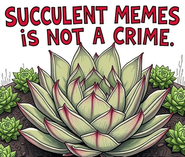 We Support Succulent Memes, Succulent Memes Are Not A Crime.