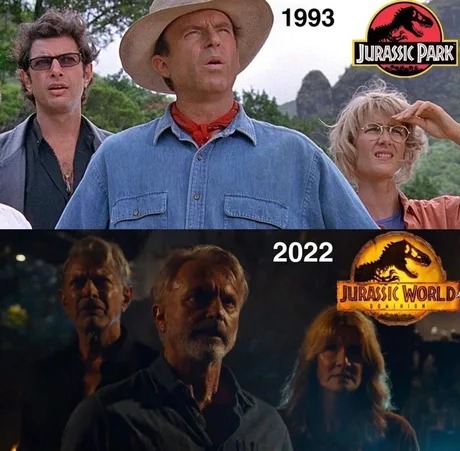 Jurassic park universe in one take - meme