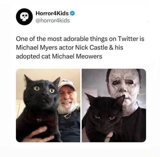 michael meowers is the most adorable horror legend - meme